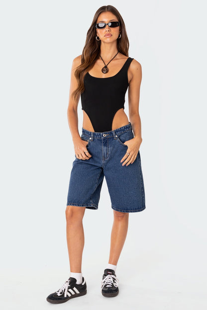 High Cut Ribbed Bodysuit