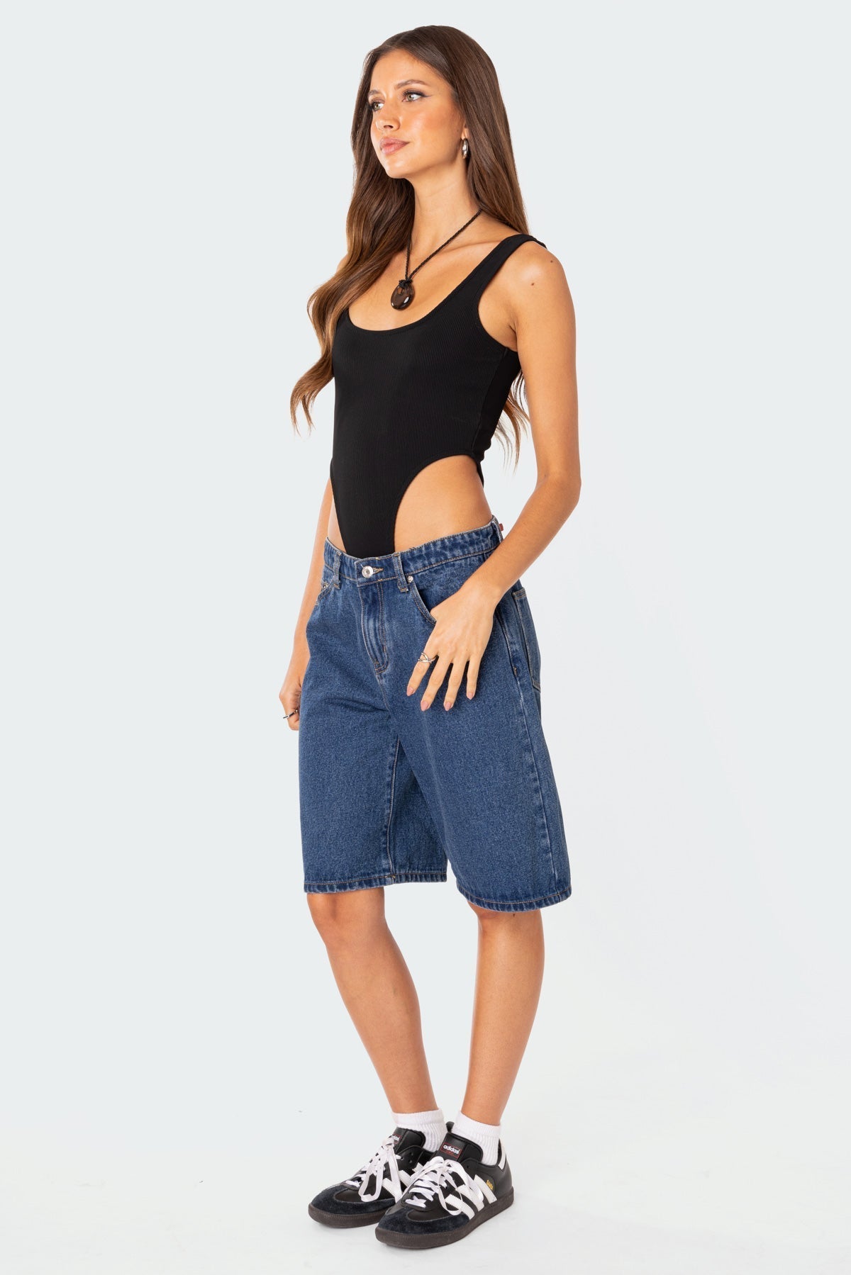 High Cut Ribbed Bodysuit
