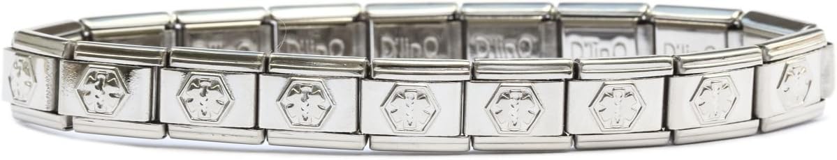 Italian Charm Starter Bracelet (18 links for standard size and 9 links for superlinks)