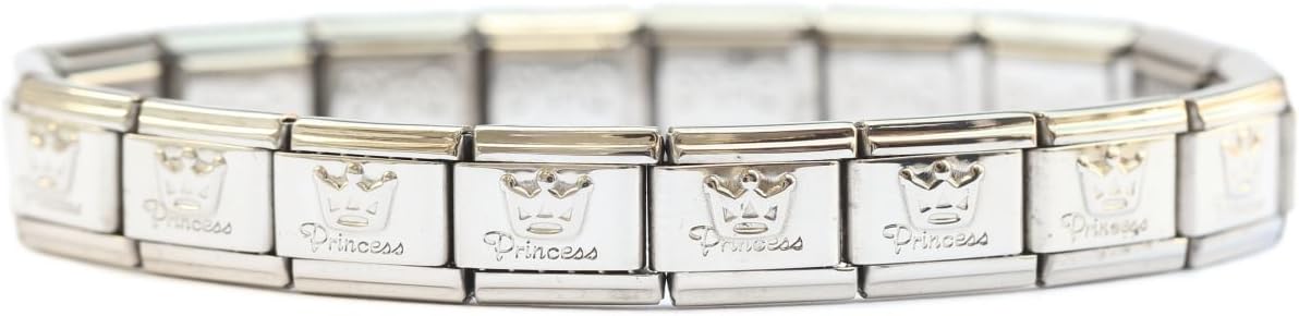 Italian Charm Starter Bracelet (18 links for standard size and 9 links for superlinks)
