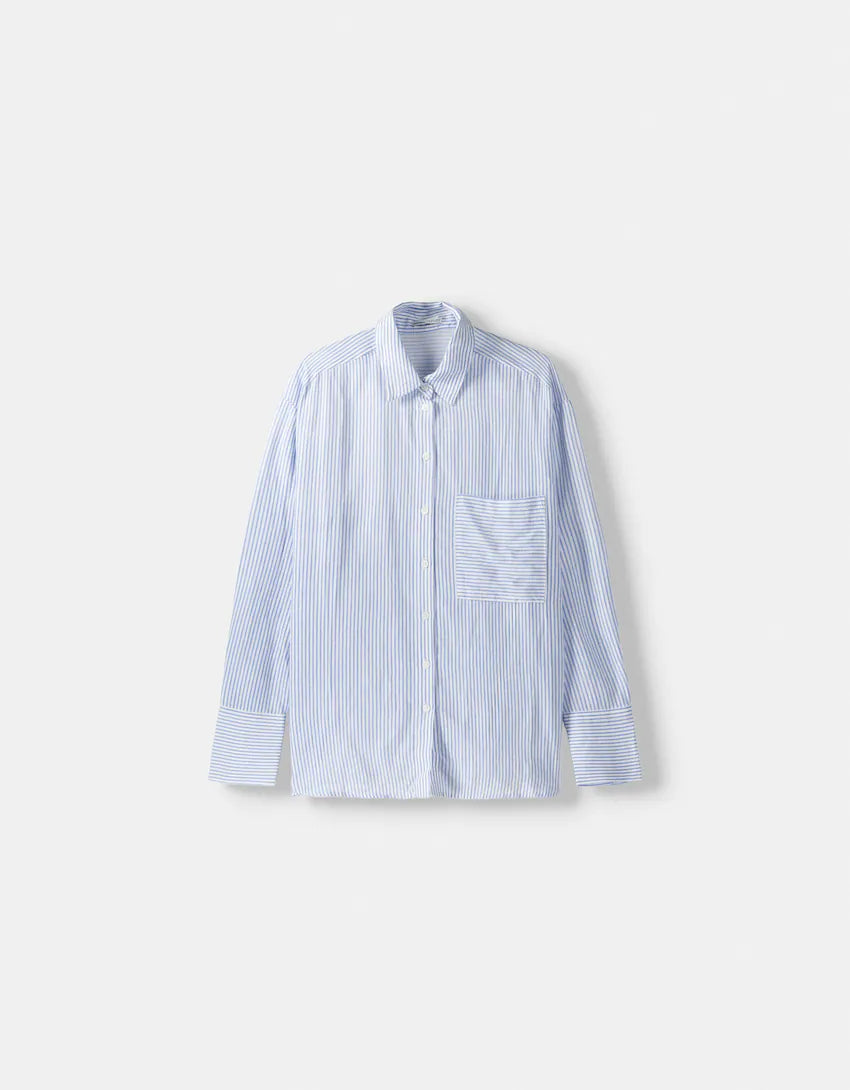 Long sleeve oversize linen shirt