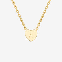 Dainty Heart Initial Necklace