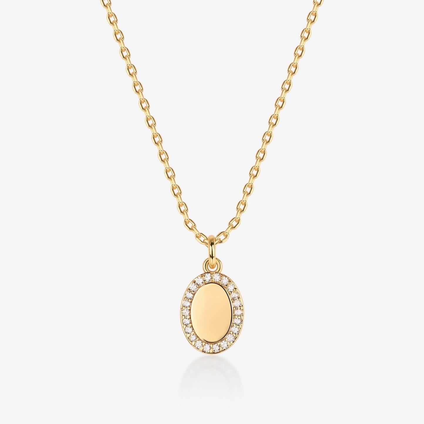 Oval Cubic Zirconia Pendant Necklace