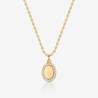 Oval Cubic Zirconia Pendant Necklace