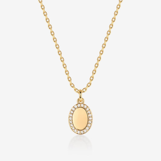 Oval Cubic Zirconia Pendant Necklace