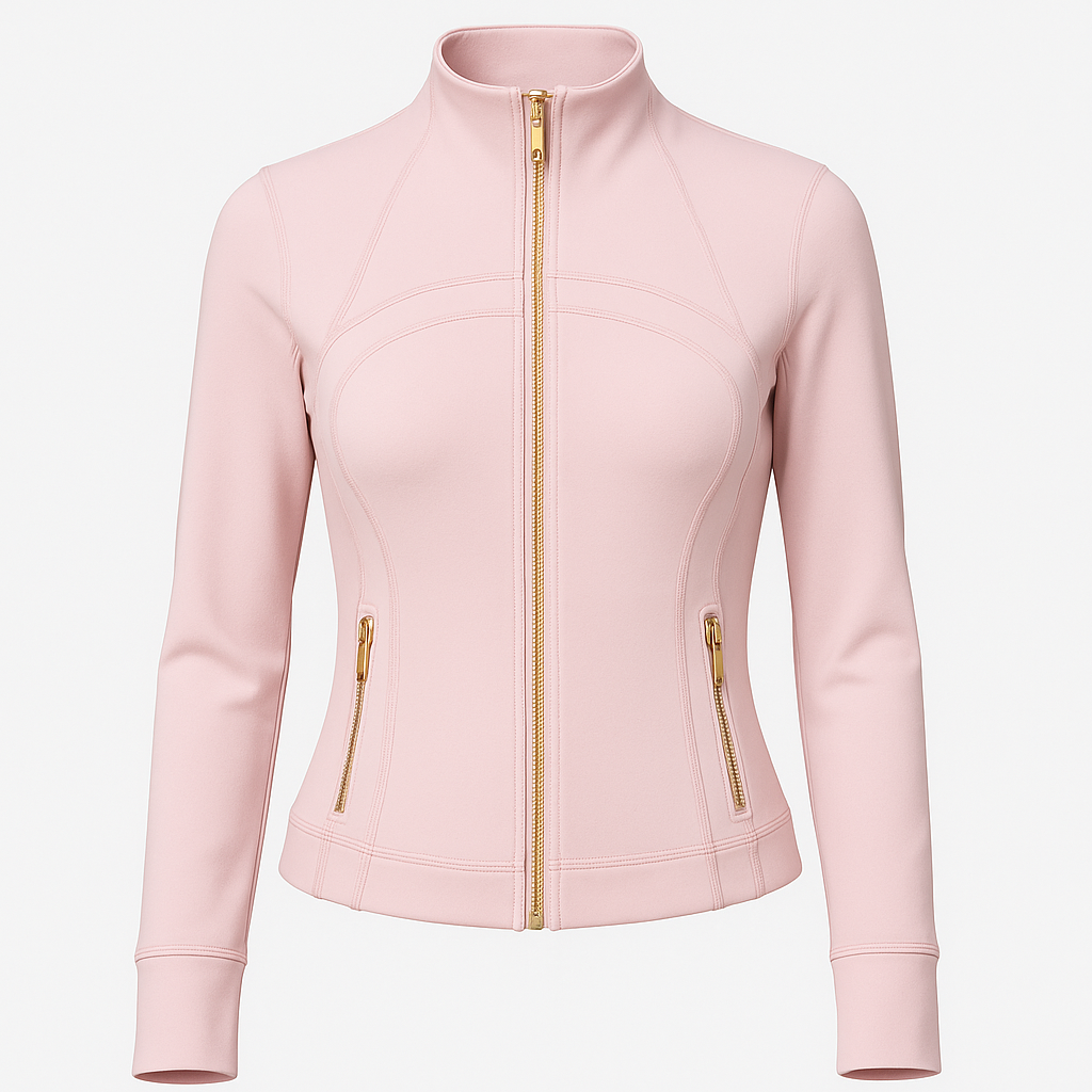 Pink Milk Gold Zip Define Jacket