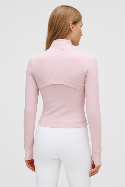 Pink Milk Gold Zip Define Jacket
