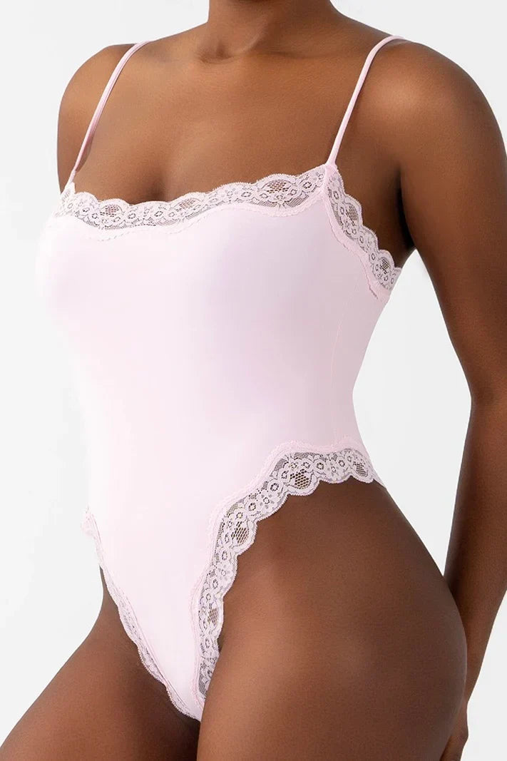 Pink Lace Bodysuit
