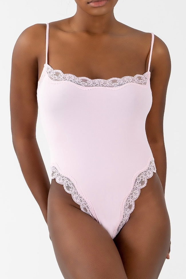 Pink Lace Bodysuit