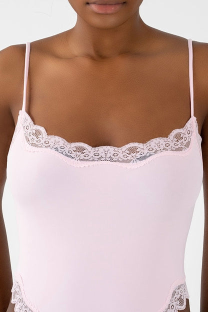Pink Lace Bodysuit