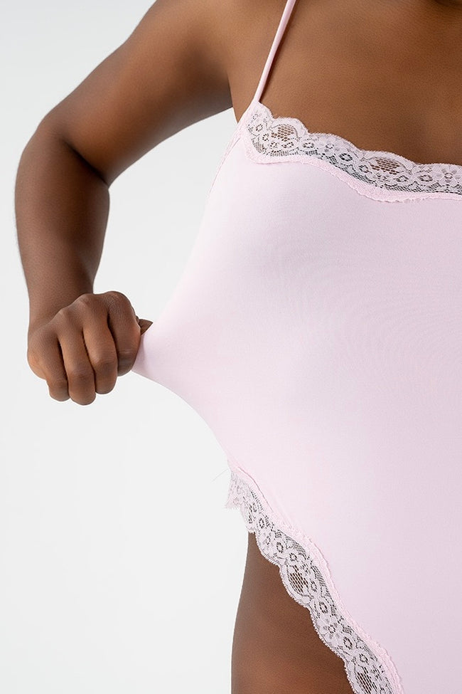 Pink Lace Bodysuit