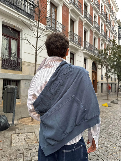 UNISEX RAW BLUE HOODIE