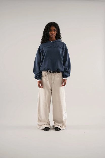 UNISEX RAW BLUE HOODIE