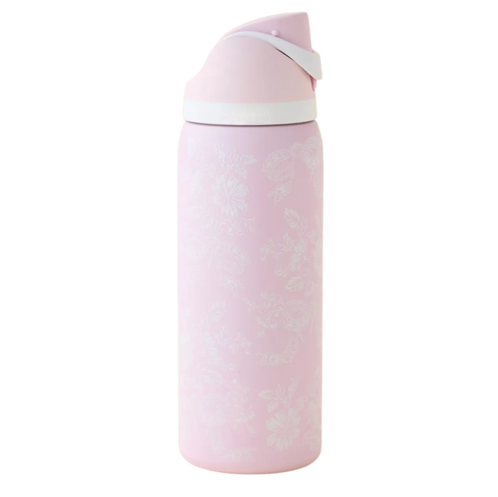 Pink Ribbon Toile Bottle