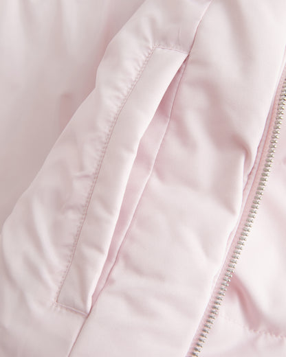 Faux Fur Trim Puffer Bomber Jacket