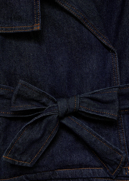 ASHIA SHORT DENIM TRENCH COAT