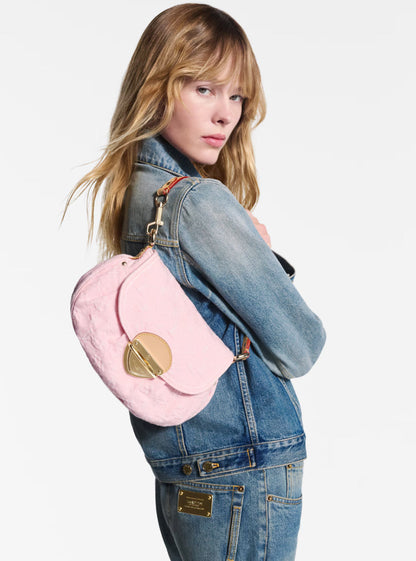 Pink Denim Marina Bag