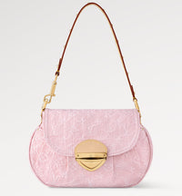 Pink Denim Marina Bag