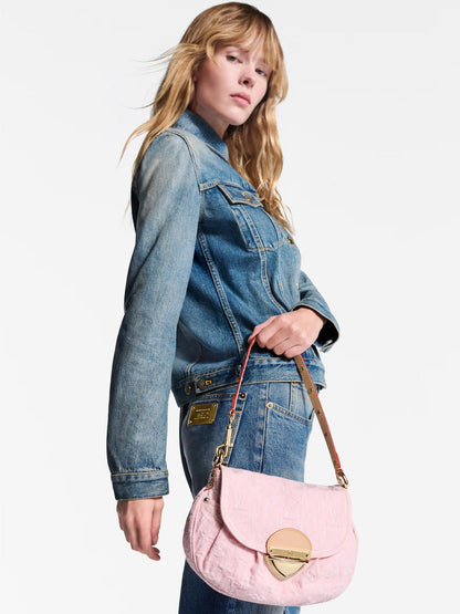 Pink Denim Marina Bag
