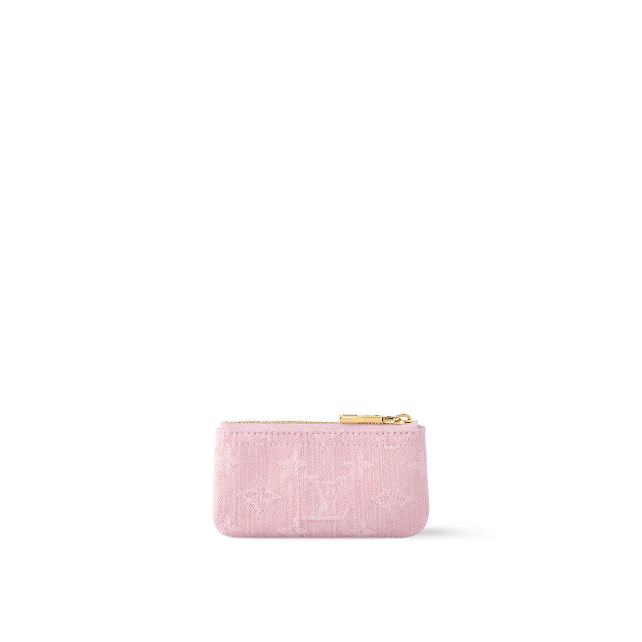 Pink Denim Key Pouch