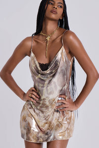 The Leopard Metallic Mirage Mini Dress