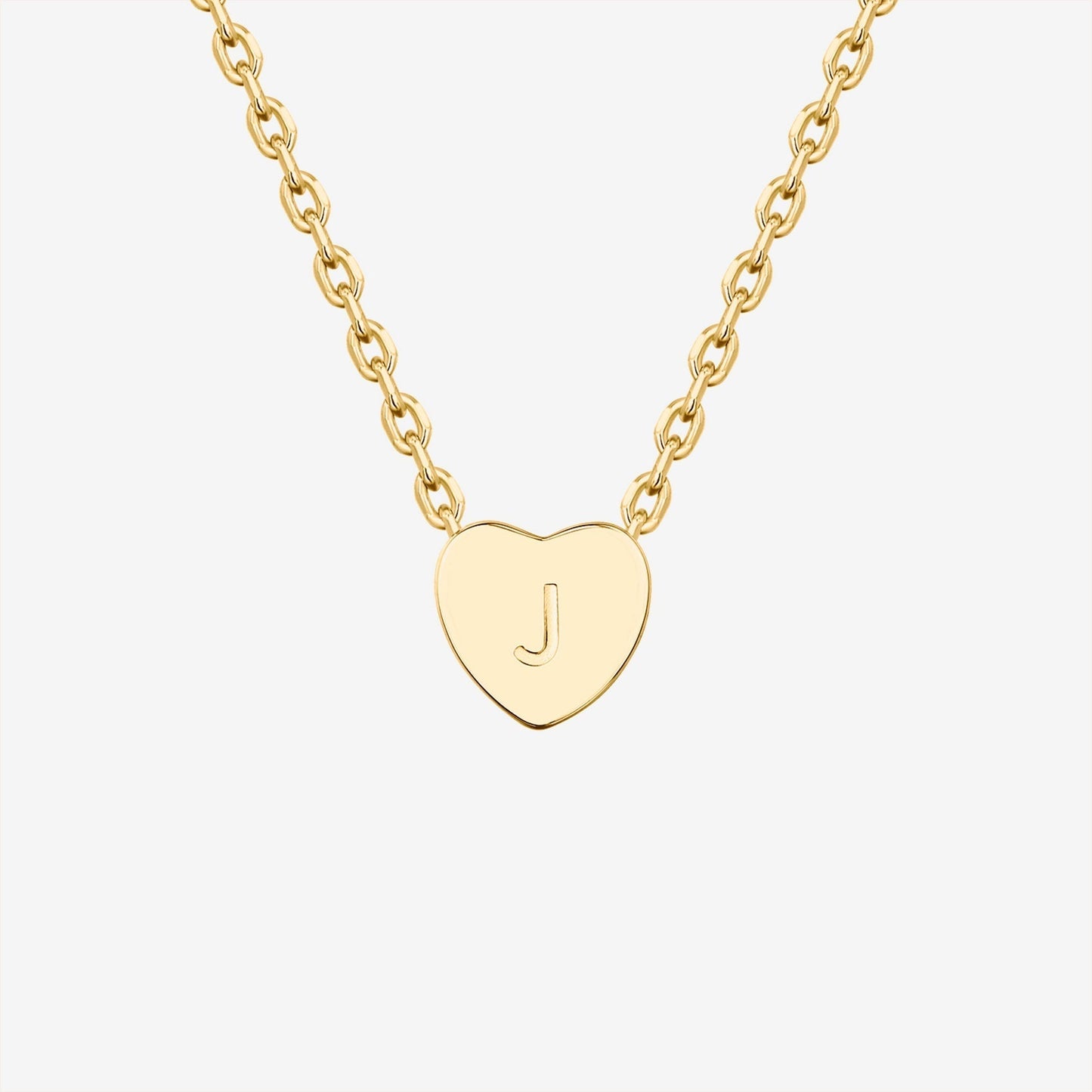 Dainty Heart Initial Necklace