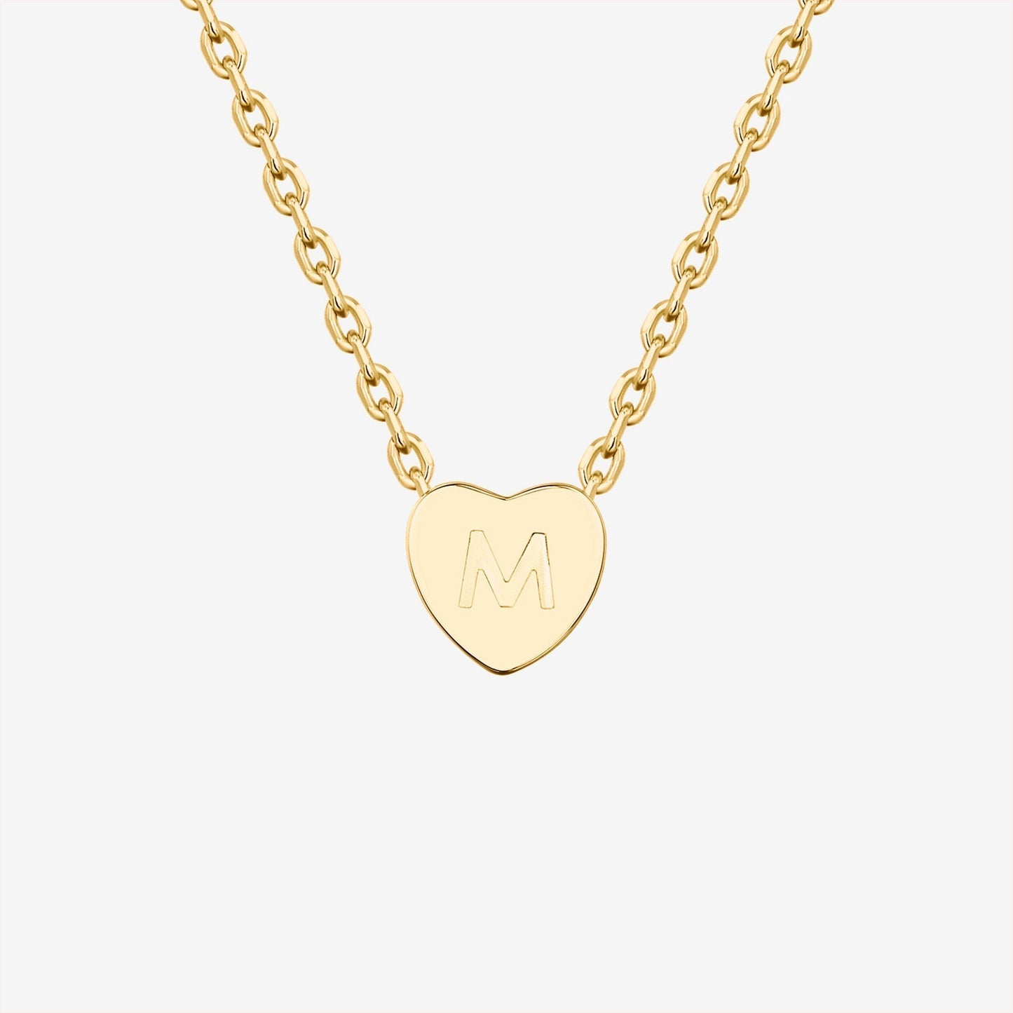 Dainty Heart Initial Necklace