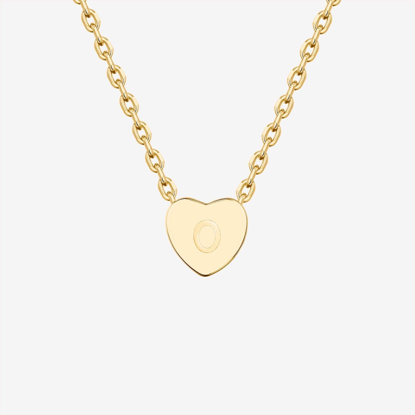 Dainty Heart Initial Necklace