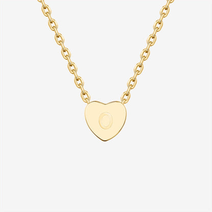 Dainty Heart Initial Necklace