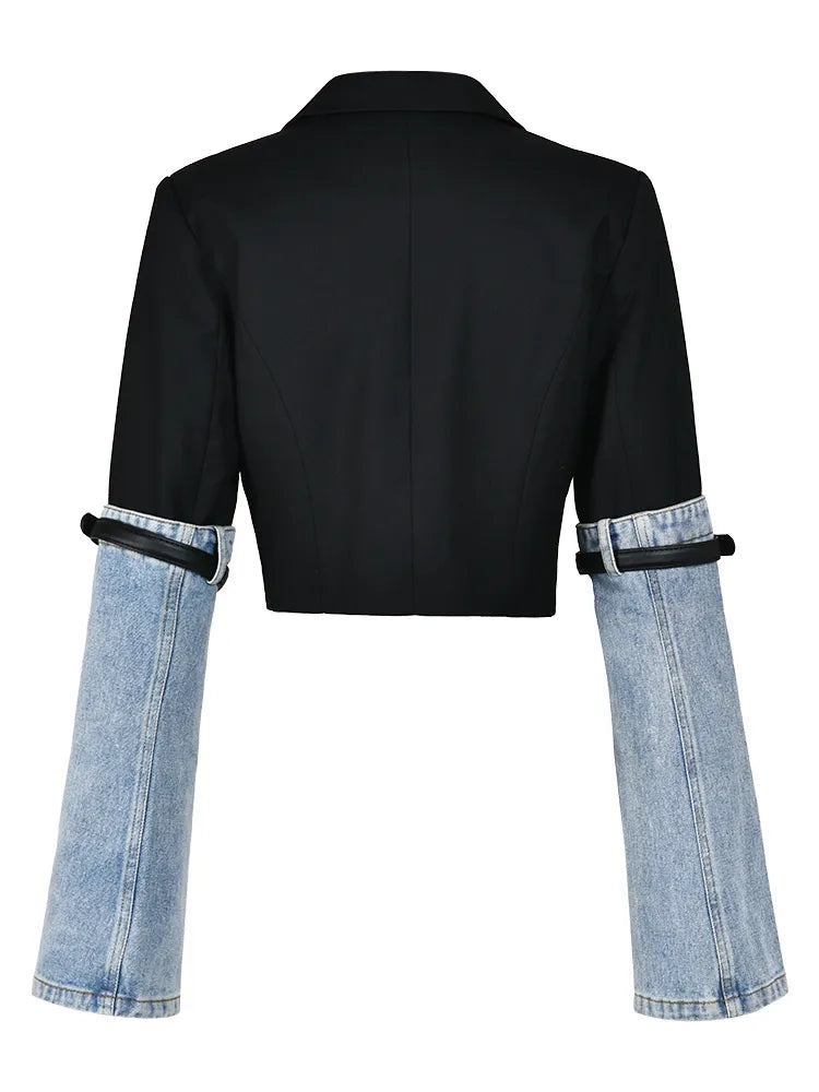 Kaiya Denim Cropped Blazzer