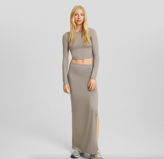 Hannah Long Sleeve and Maxi Skirt Set