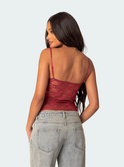 Eira Sheer Lace Tank Top
