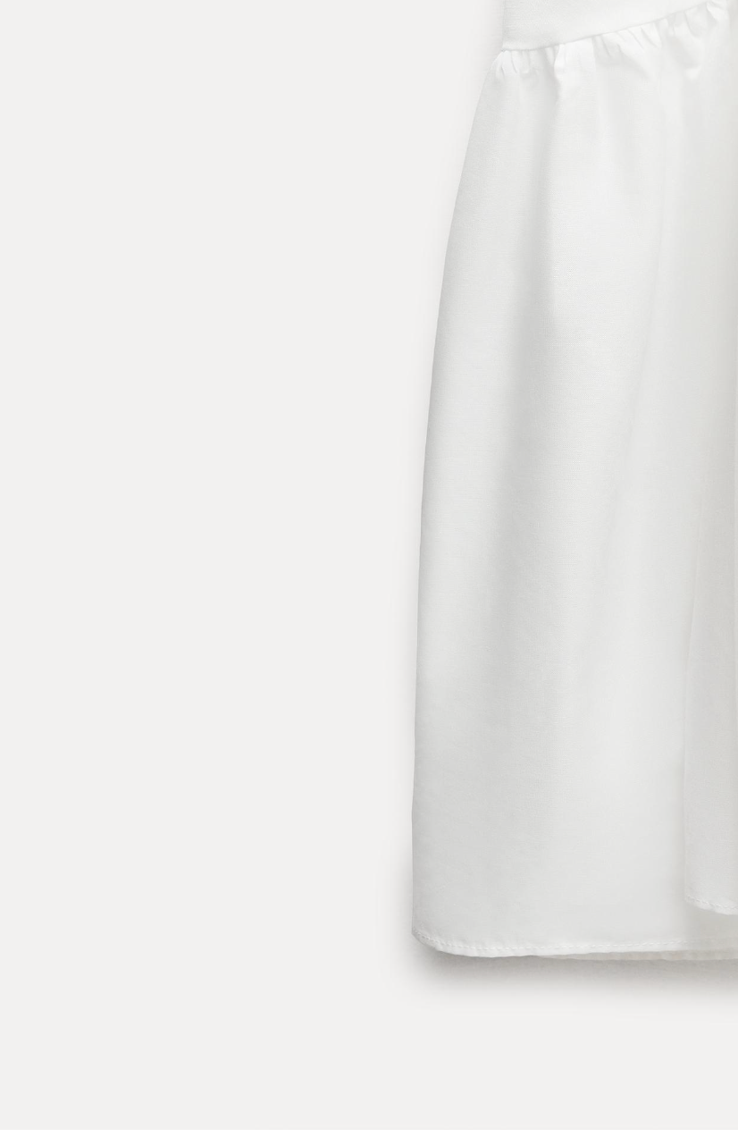 RUFFLED POPLIN DRESS