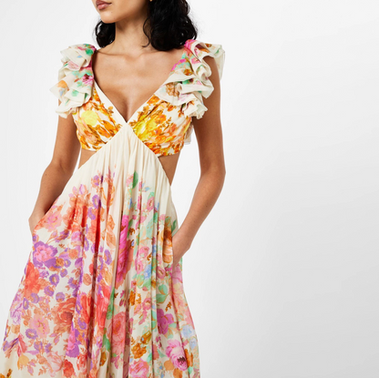 Hazel Floral Midi Dress