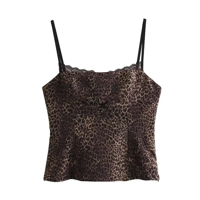 Leopard Satin Tank