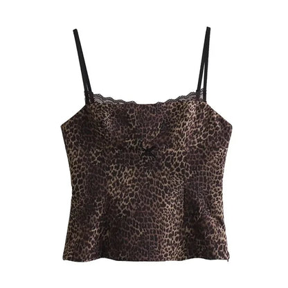 Leopard Satin Tank
