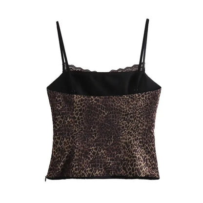 Leopard Satin Tank