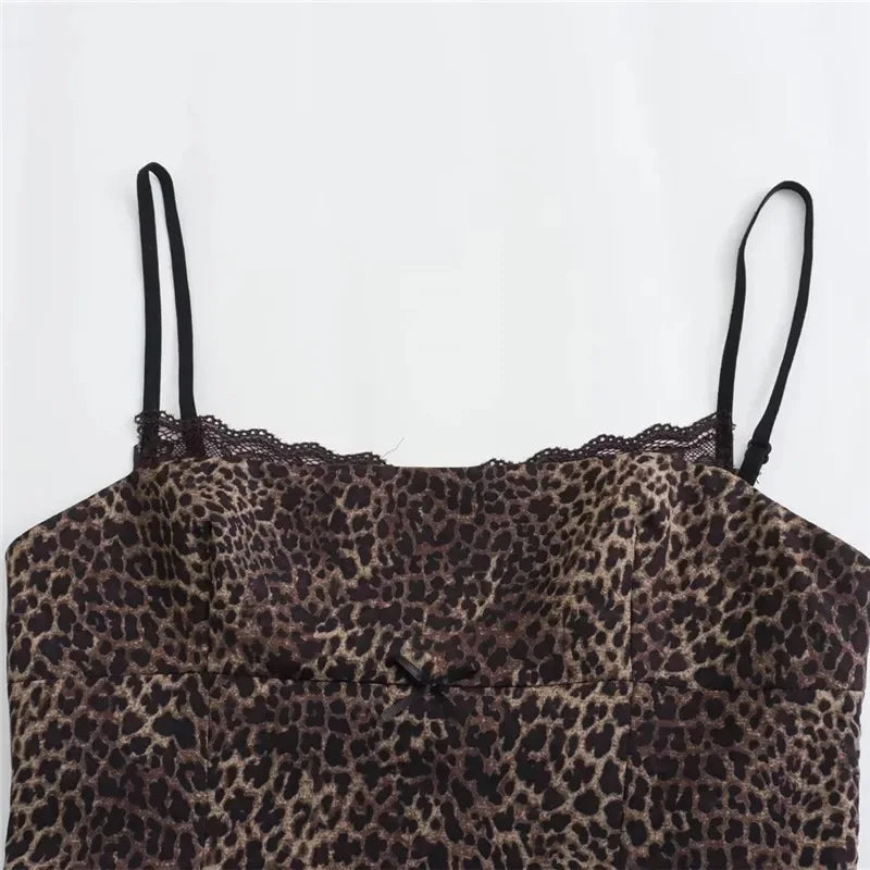 Leopard Satin Tank