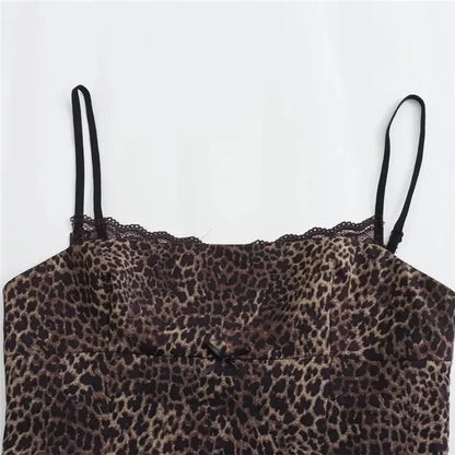 Leopard Satin Tank