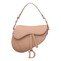 Saddle Style Shoulder Bag Nude Beige