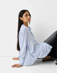 Long sleeve oversize linen shirt