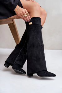 LAVISTA SUDE KNEE HIGH BOOTS- BLACK