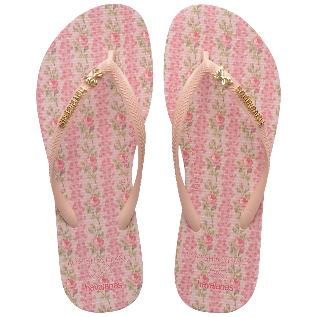 Women's LoveShackFancy Blooming Heirloom Slim Flip Flops