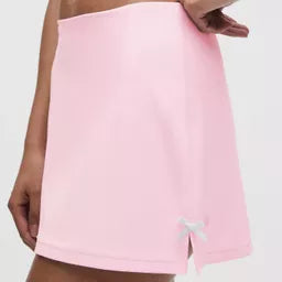 Chic Front Bow Crop Top – Pink & Black