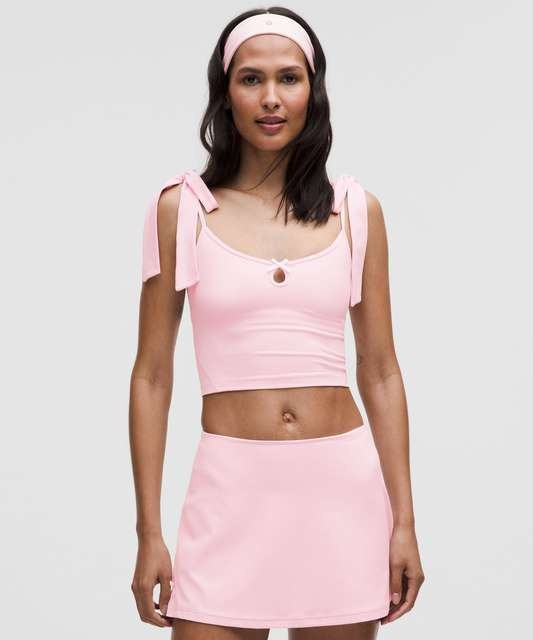Chic Front Bow Crop Top – Pink & Black