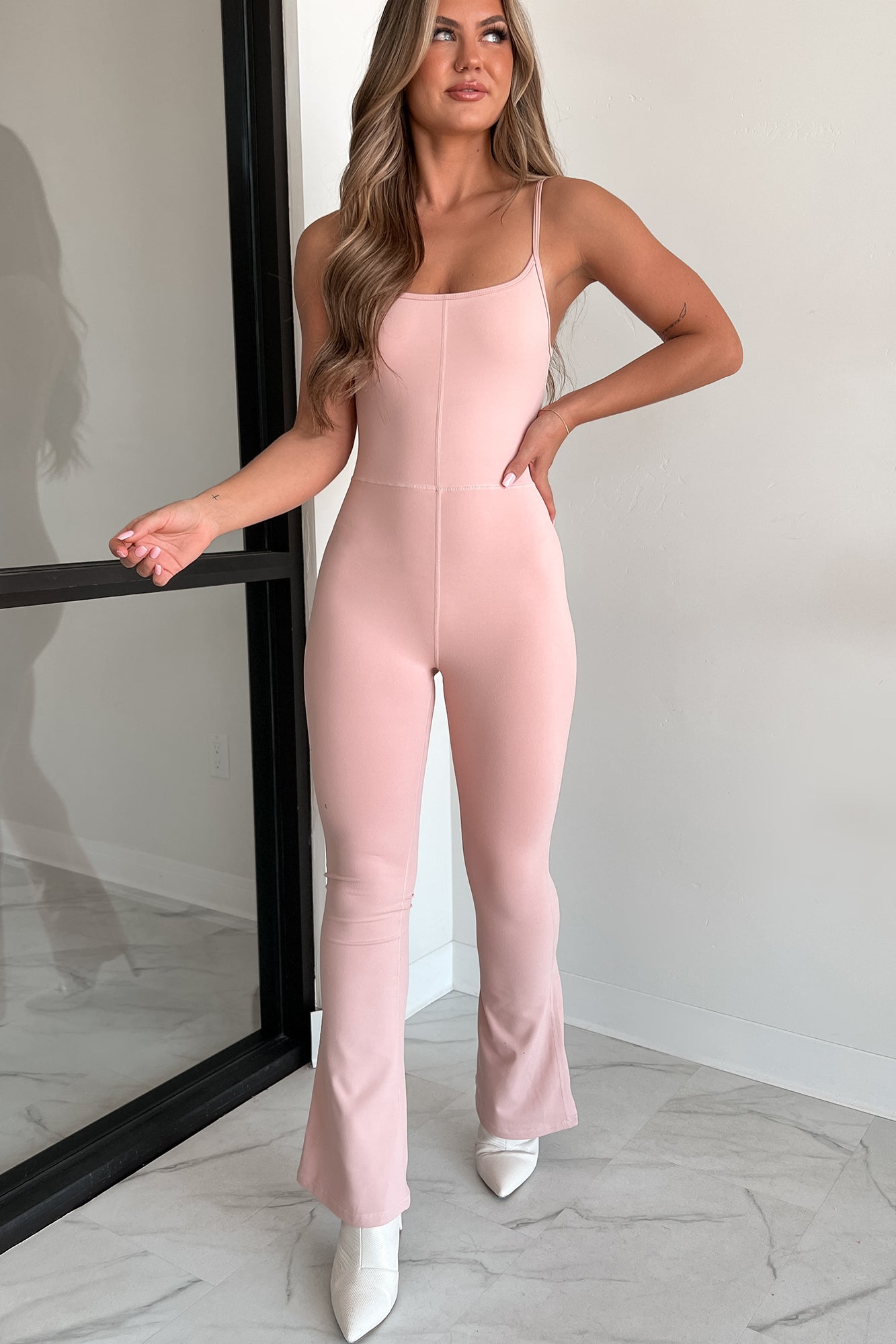 Flared Cami Jumpsuit (Blush)